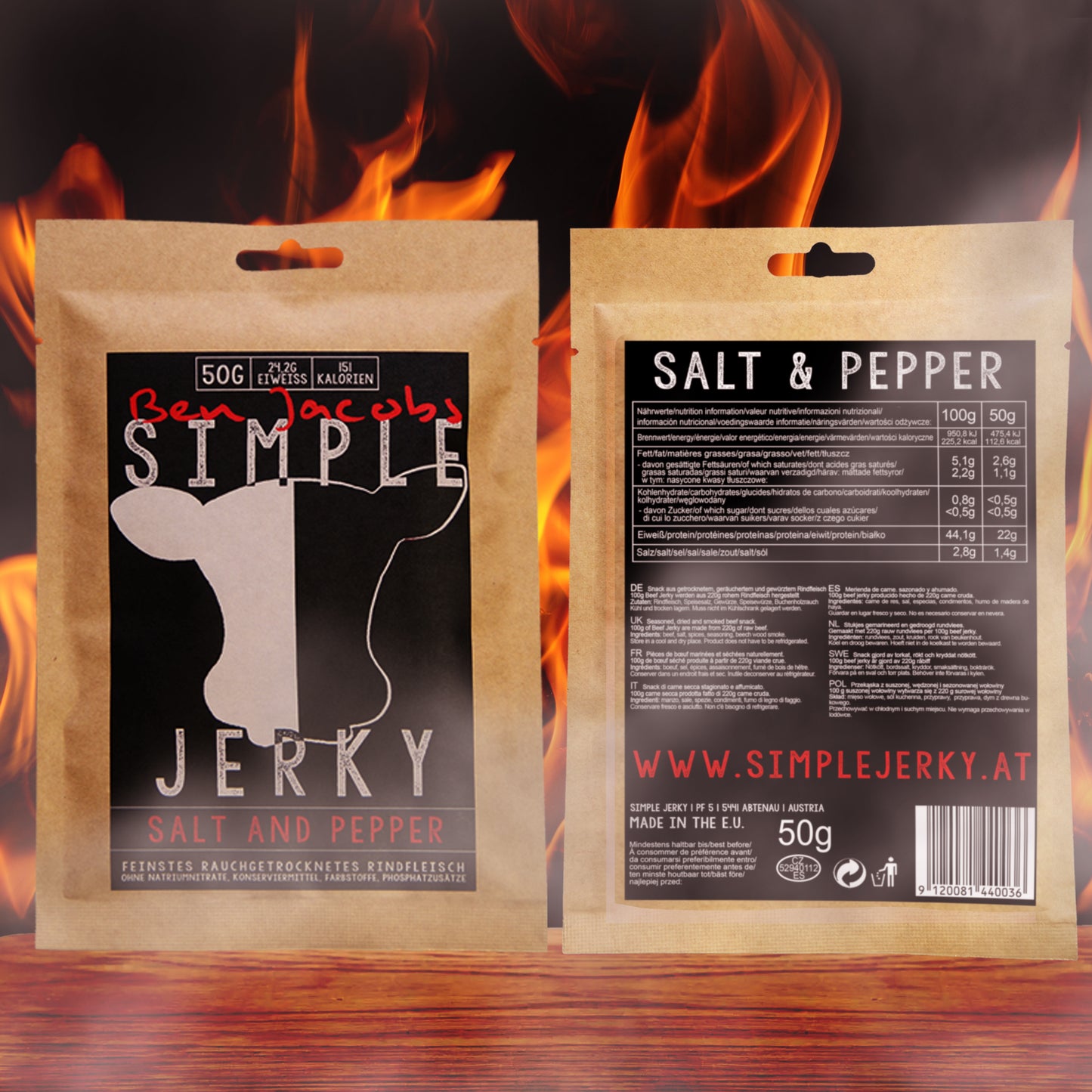 Beef Jerky - Salt & Pepper (Mengenrabatte)