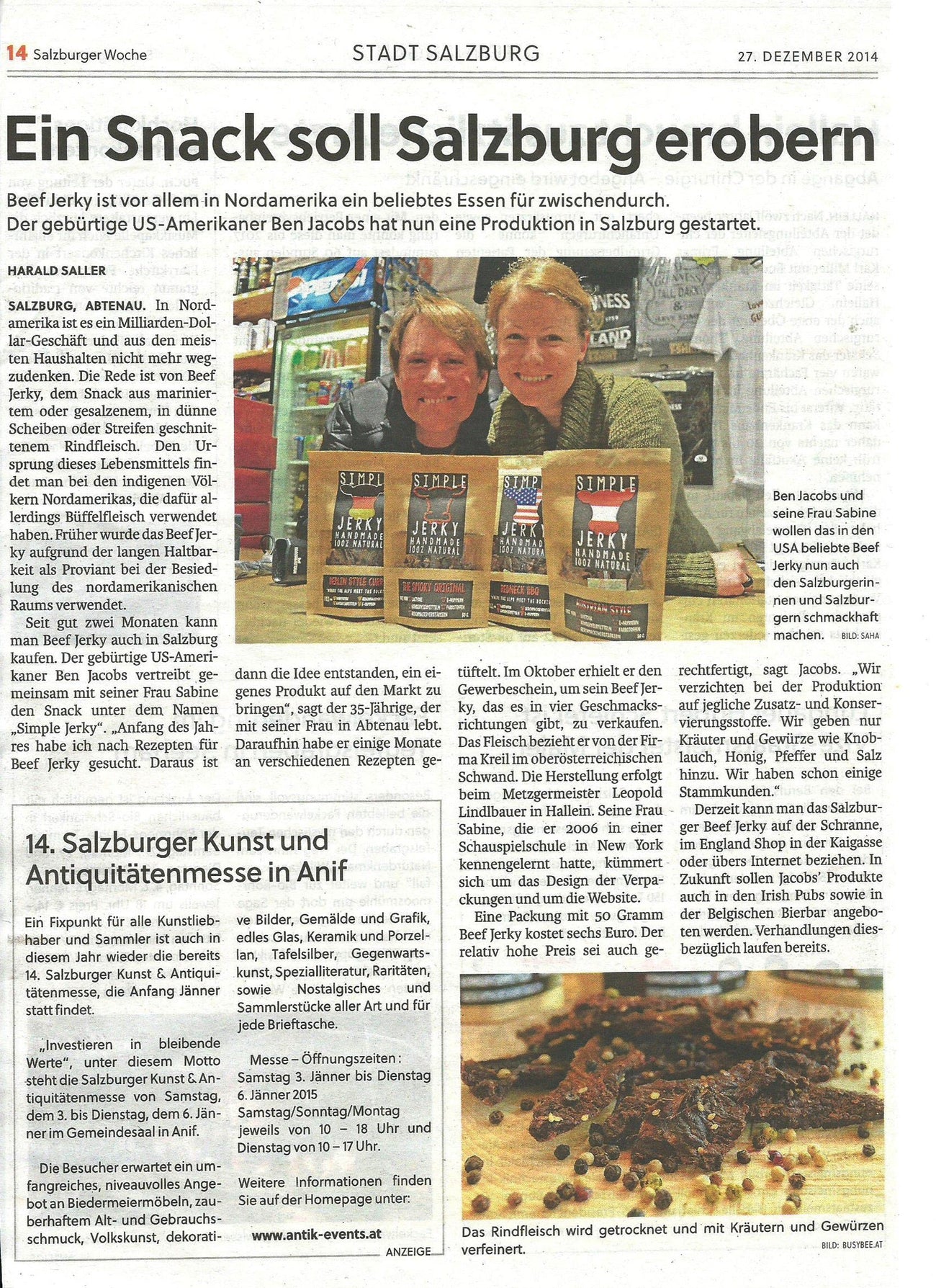 Simple Jerky in Salzburger Nachrichten