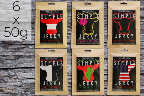 Simple Jerky - Big Sample Box (6 x 50g)