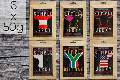 Simple Jerky - Sample Box (6 x 50g)