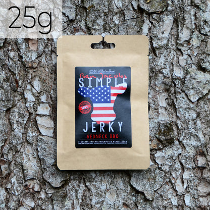 Simple Jerky - Redneck BBQ (25g) Fein geräuchertes Trockenfleisch aus hochwertigem Rindfleisch.